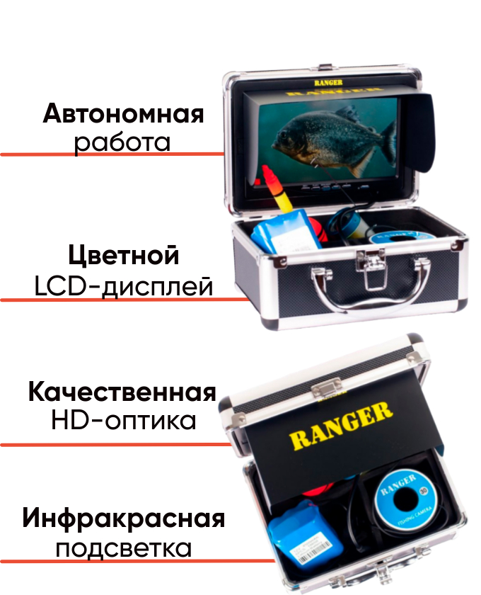 Ranger Lux Case 7 дюймов подводная камера для рыбалки